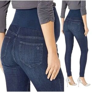 Jessica Simpson Maternity Dark‎ Wash Stretch 73% Cotton Jeans Sz L #378